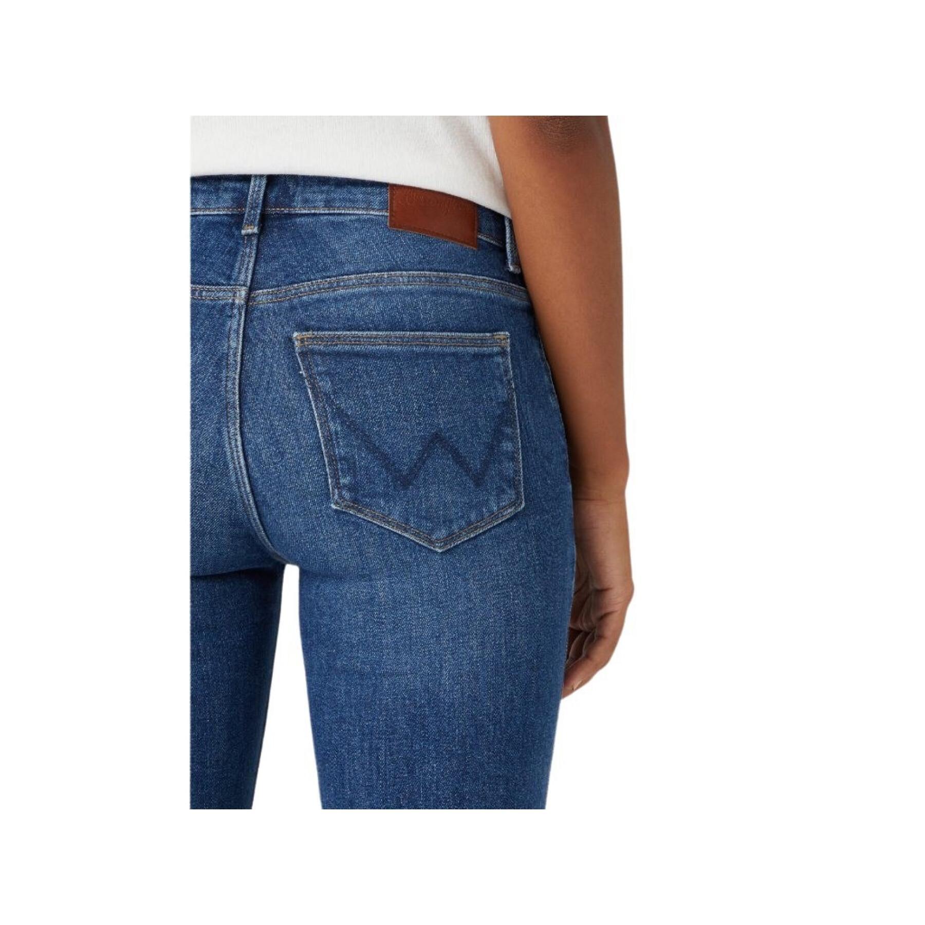 Jeans dritti da donna Wrangler in Airblue