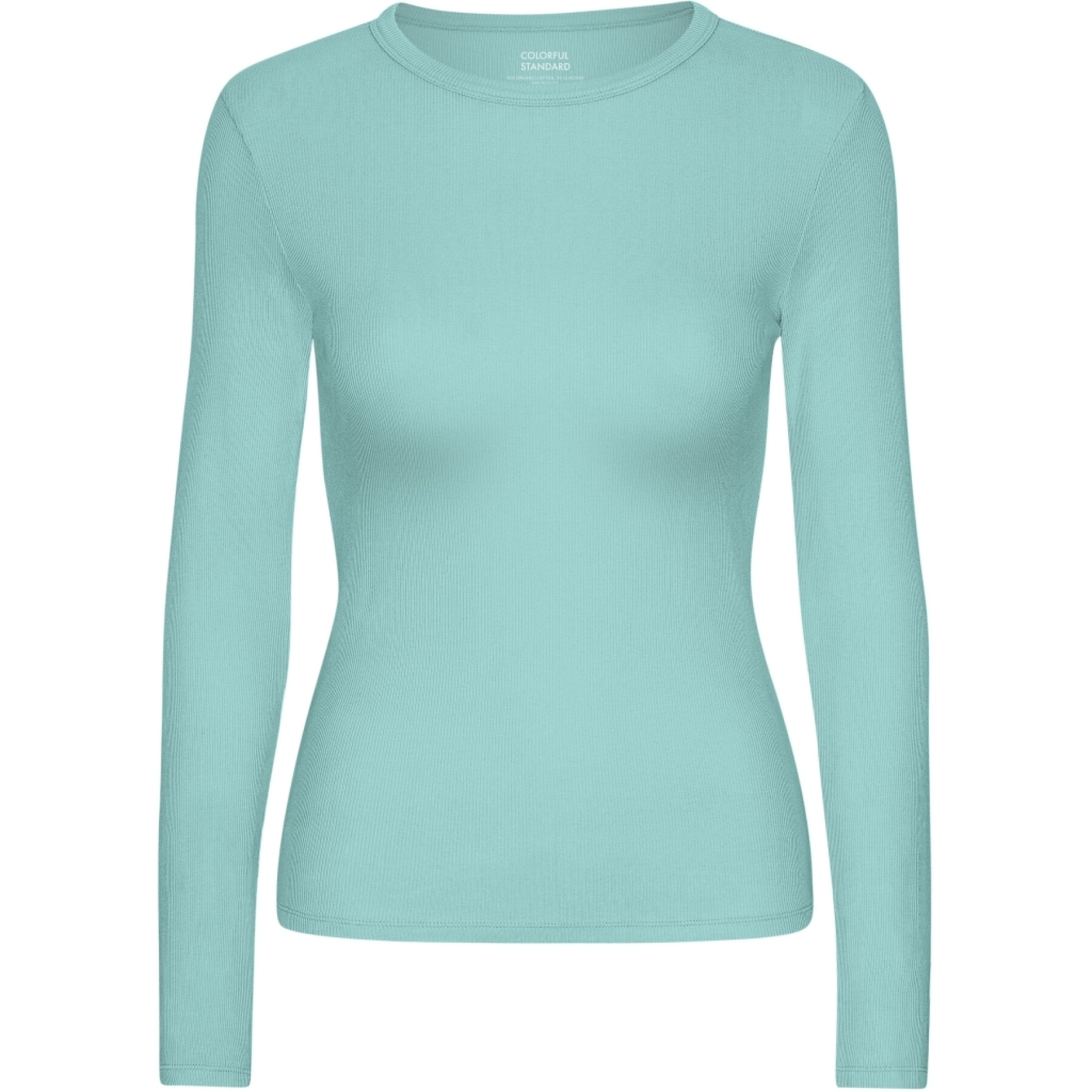 T-shirt da donna a maniche lunghe Colorful Standard Organic Teal Blue