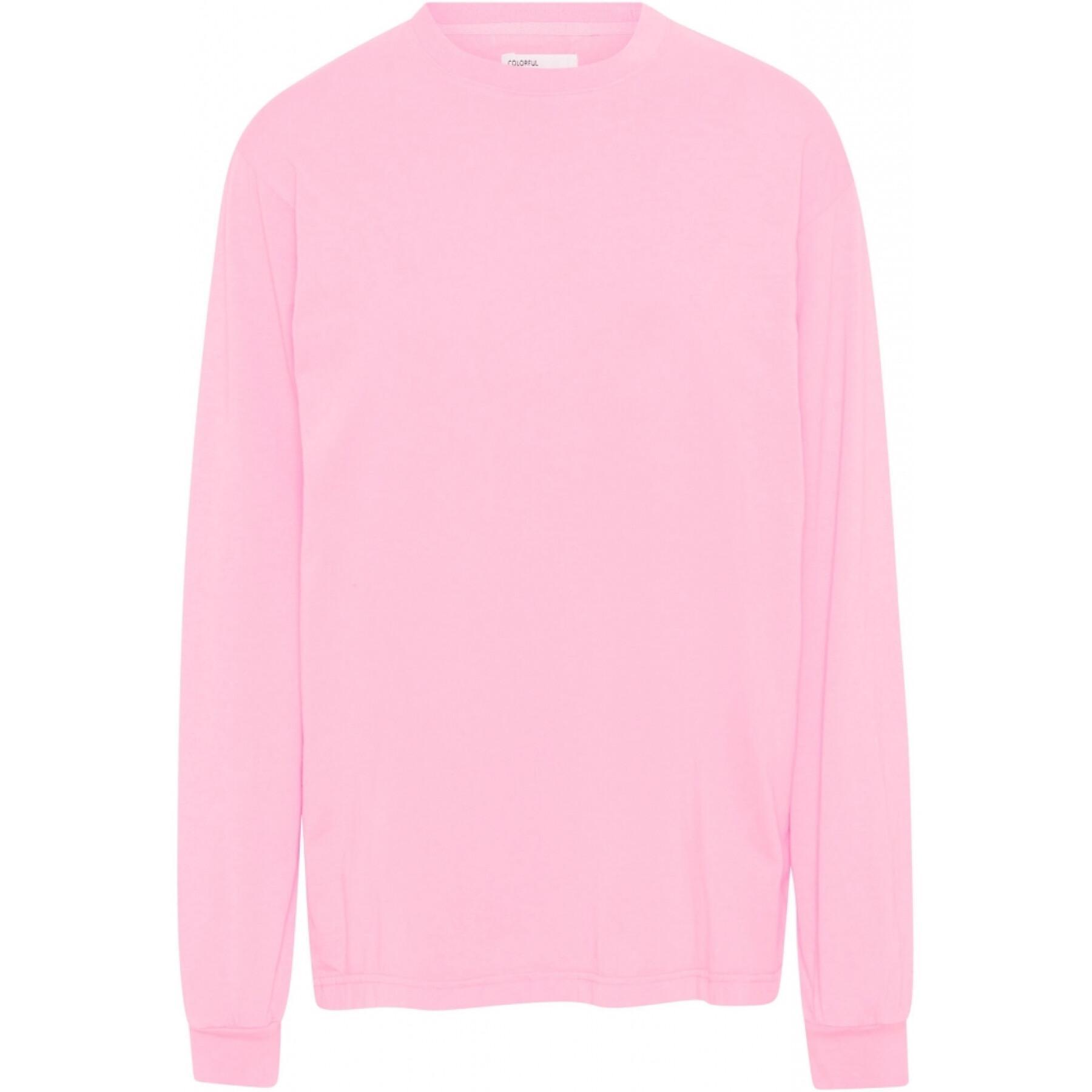 Maglietta a manica lunga Colorful Standard Organic oversized flamingo pink