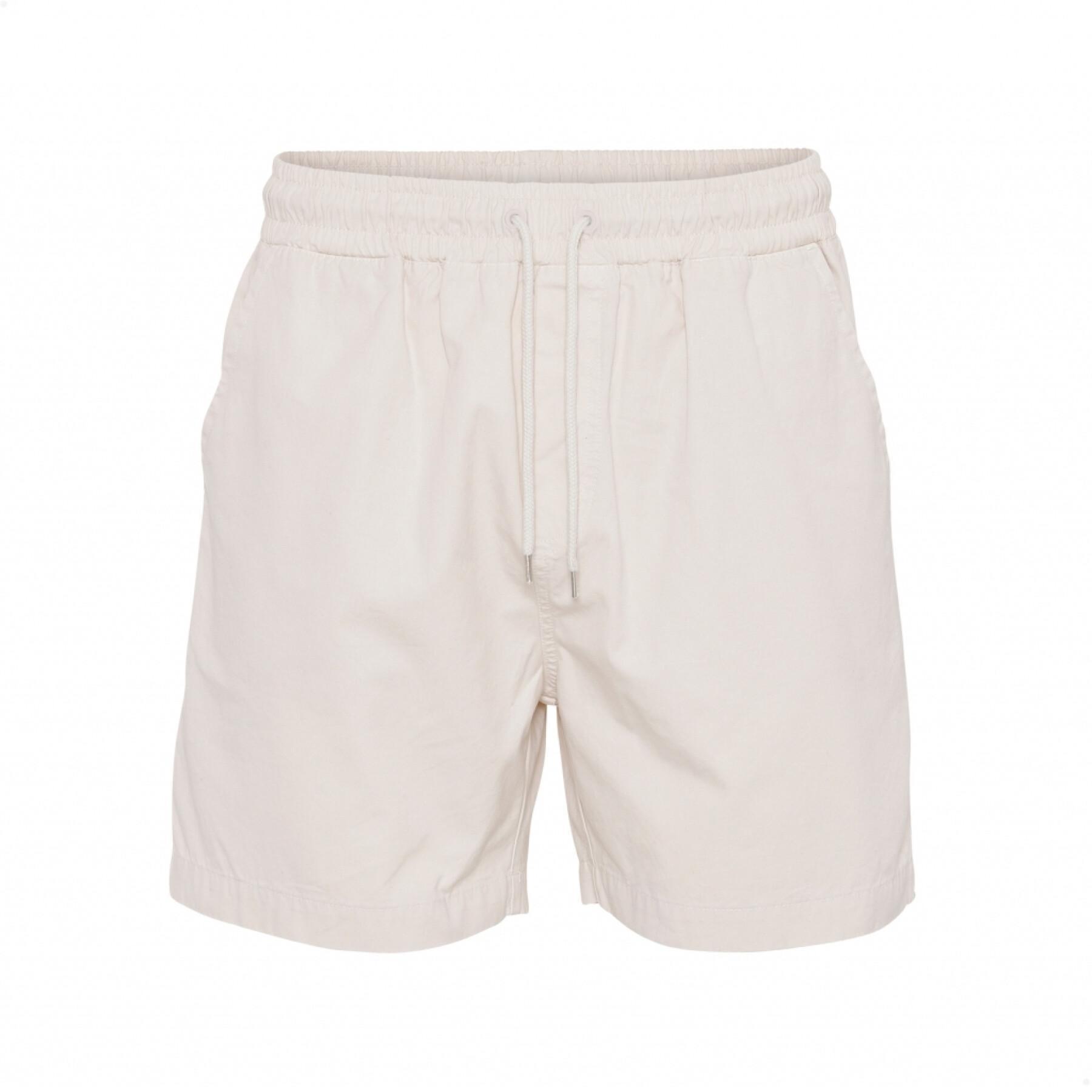 Pantaloncini in twill Colorful Standard Organic ivory white