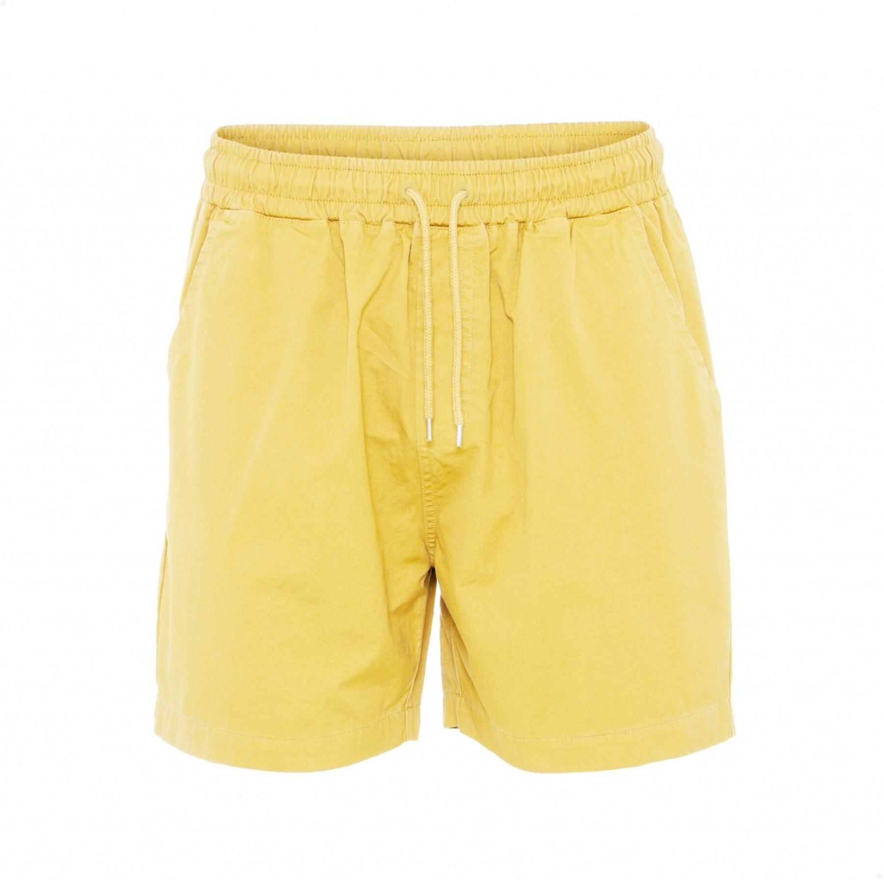 Pantaloncini in twill Colorful Standard Organic lemon yellow