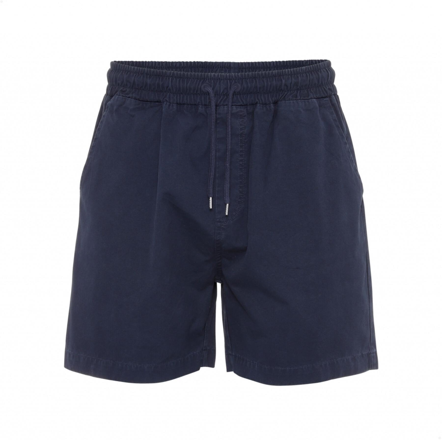 Pantaloncini in twill Colorful Standard Organic navy blue