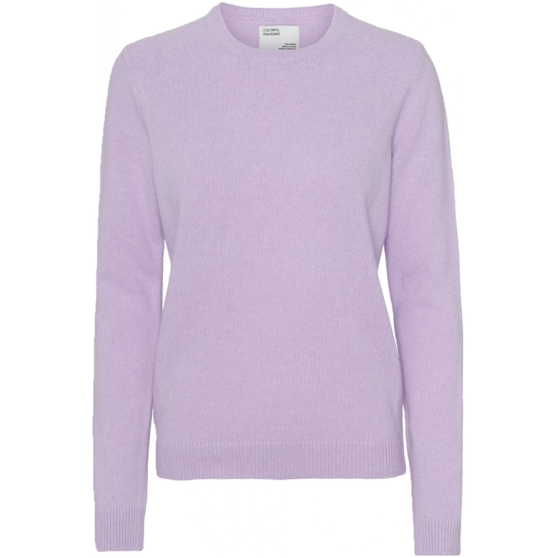 Maglione girocollo in lana da donna Colorful Standard Classic Merino soft lavender