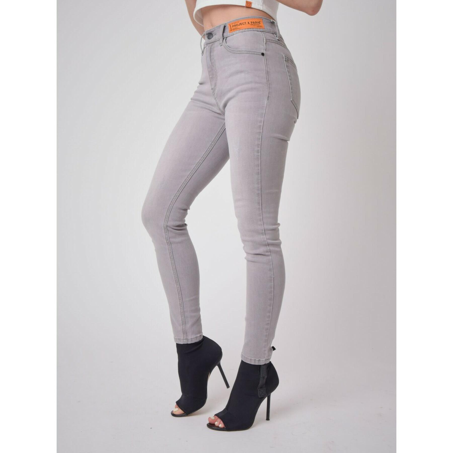 Skinny fit logo jeans etichetta donna Project X Paris