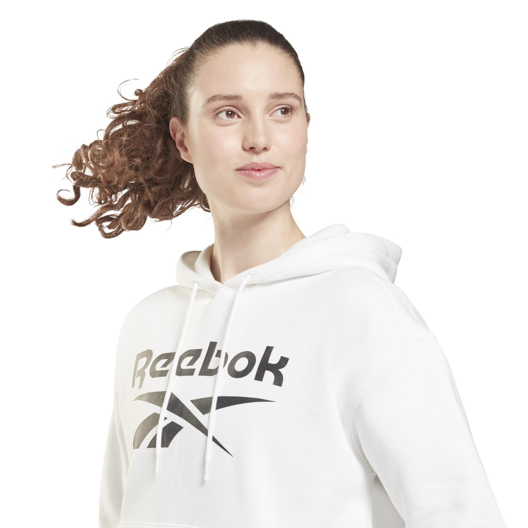 Felpa da donna con cappuccio Reebok Identity Logo Fleece Pullover