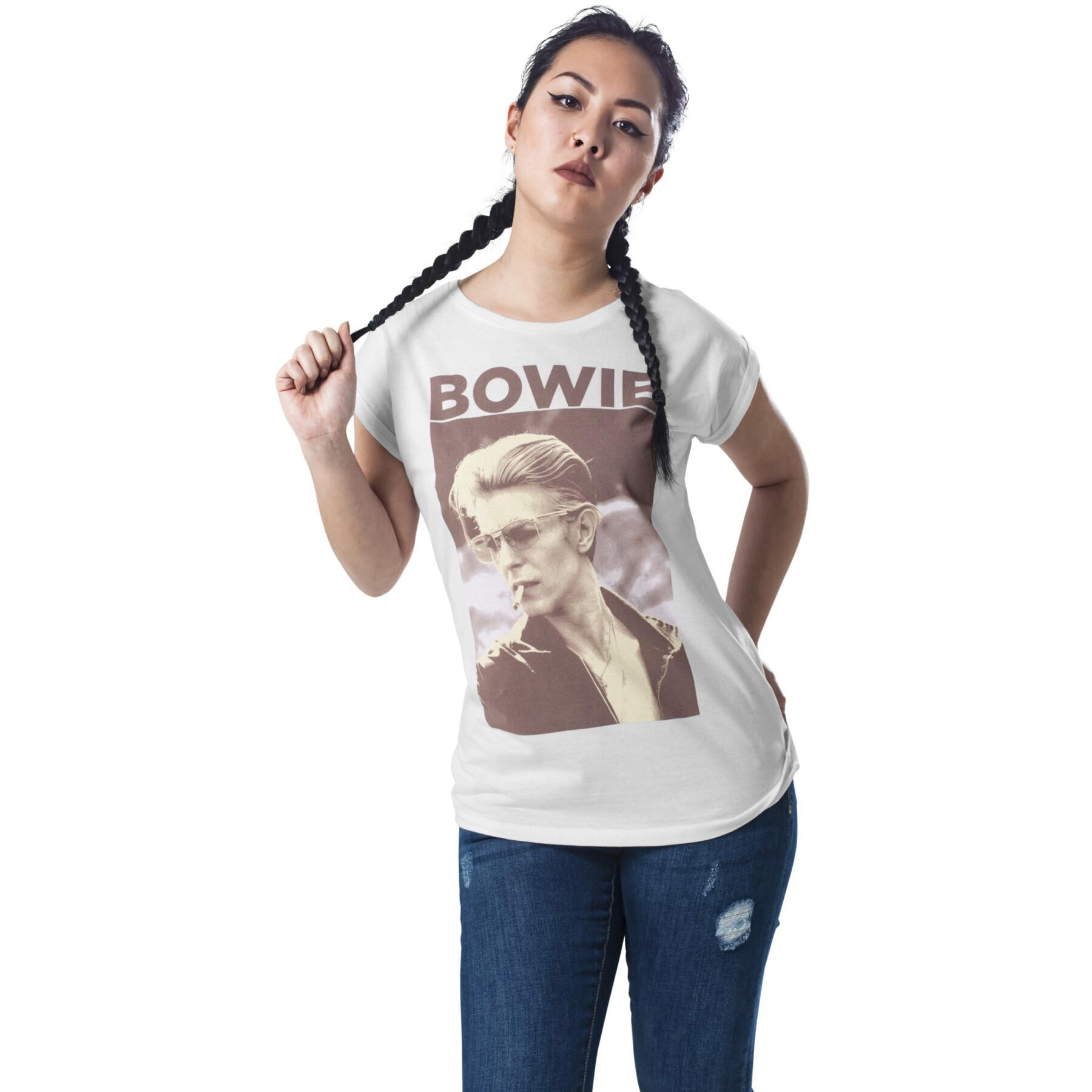 T-shirt da donna taglia taglie comode Mister Tee David Bowie