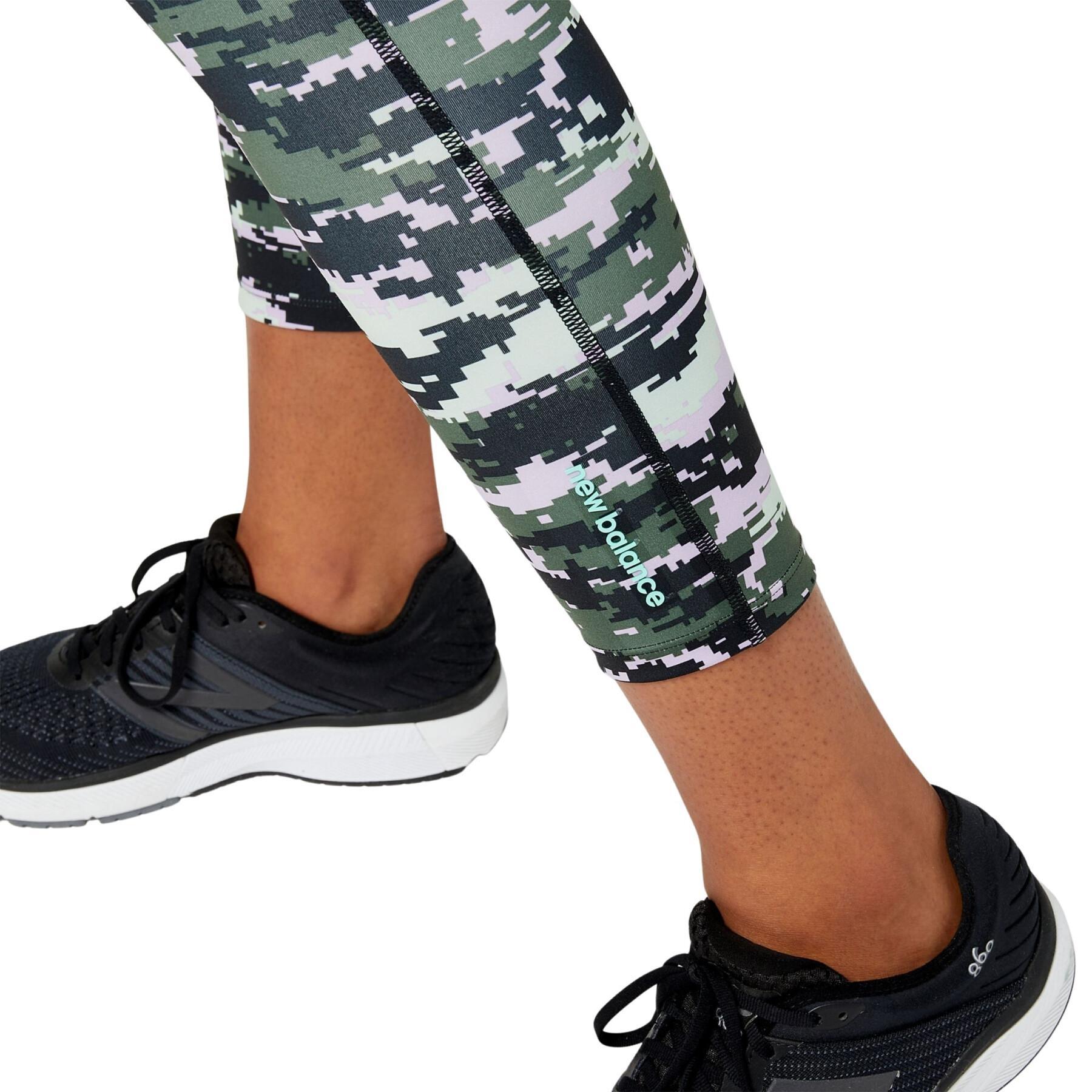 Leggings 7/8 con tasca alta stampata donna New Balance Shape Shield