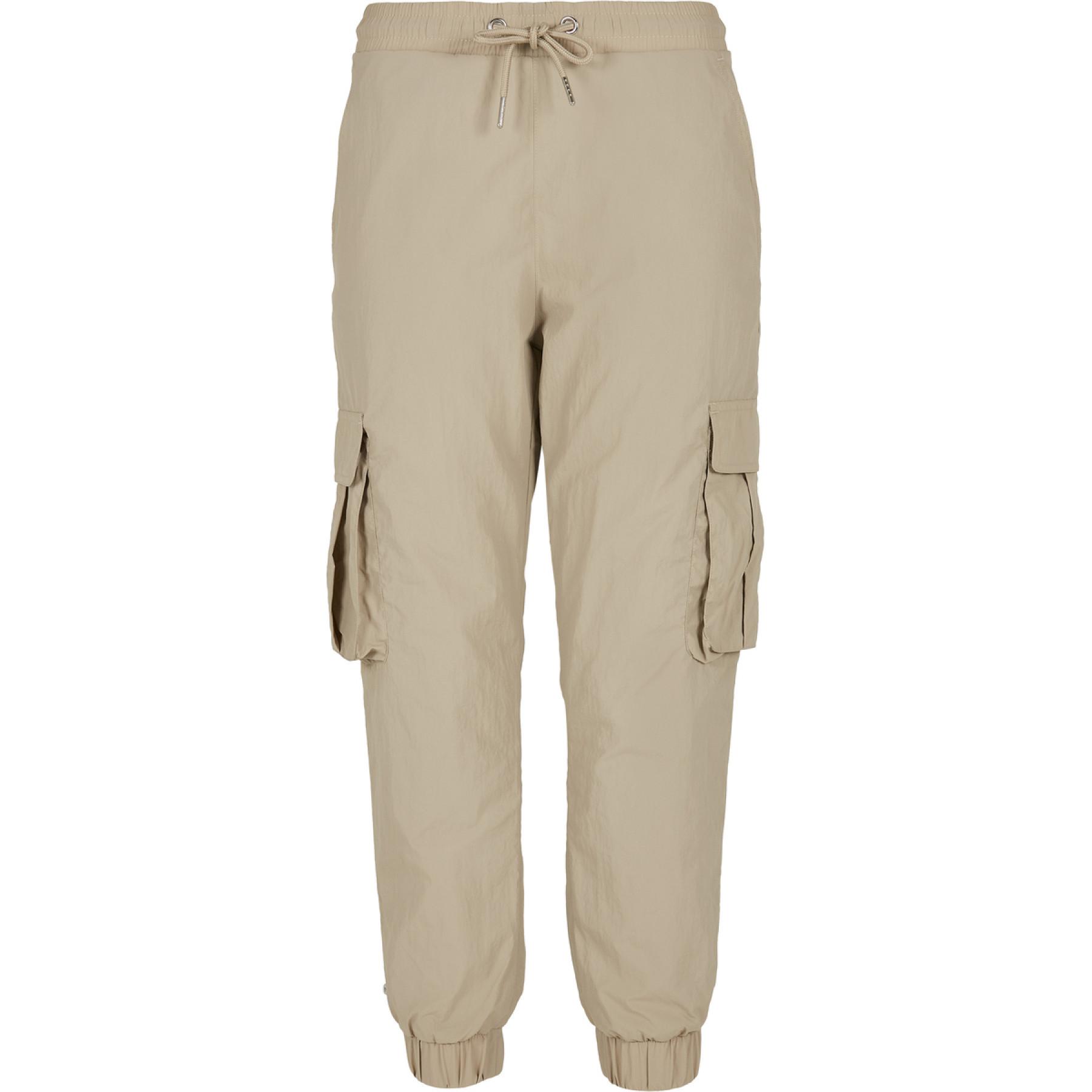 Pantaloni cargo da donna Urban Classics high waist crinkle (Grandes tailles)