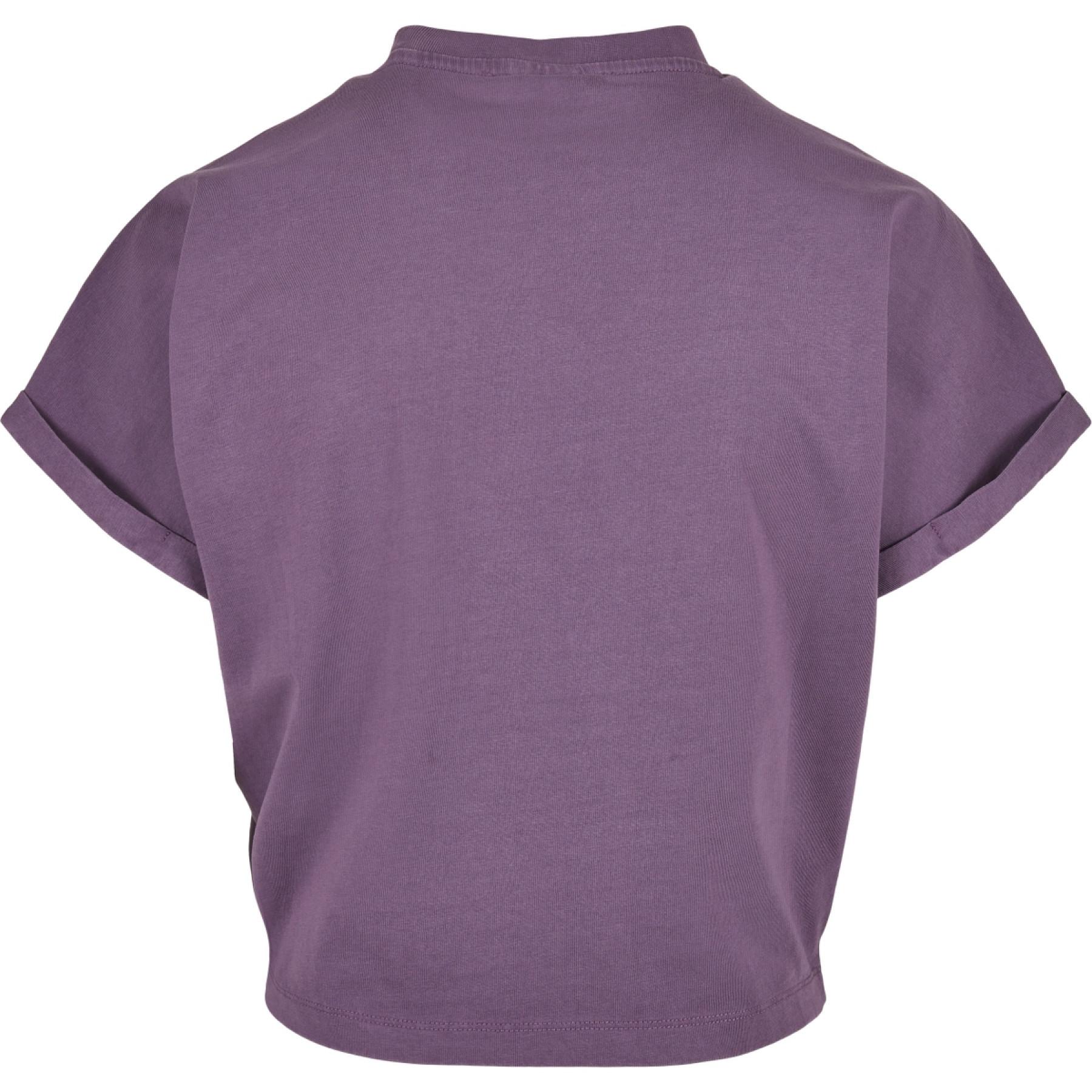 T-shirt donna Urban Classics Pantaloncini pigment dye découpé