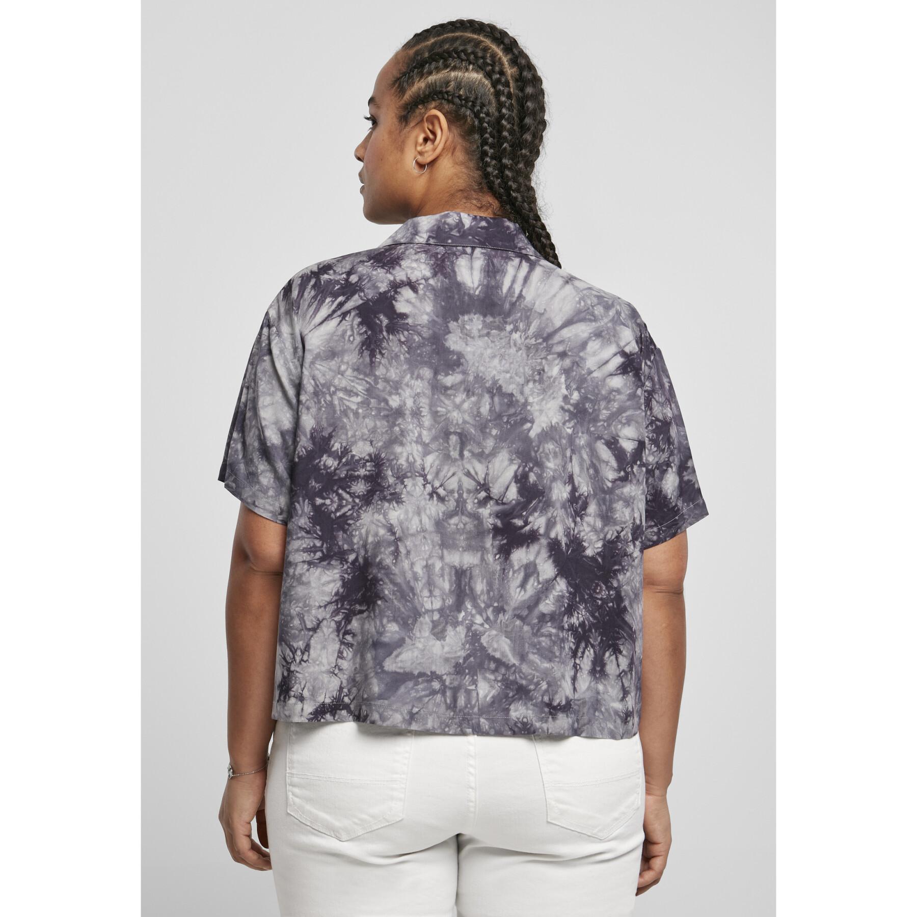 Camicia da donna Urban Classics viscose tie dye resort (taglie fortis tailles)