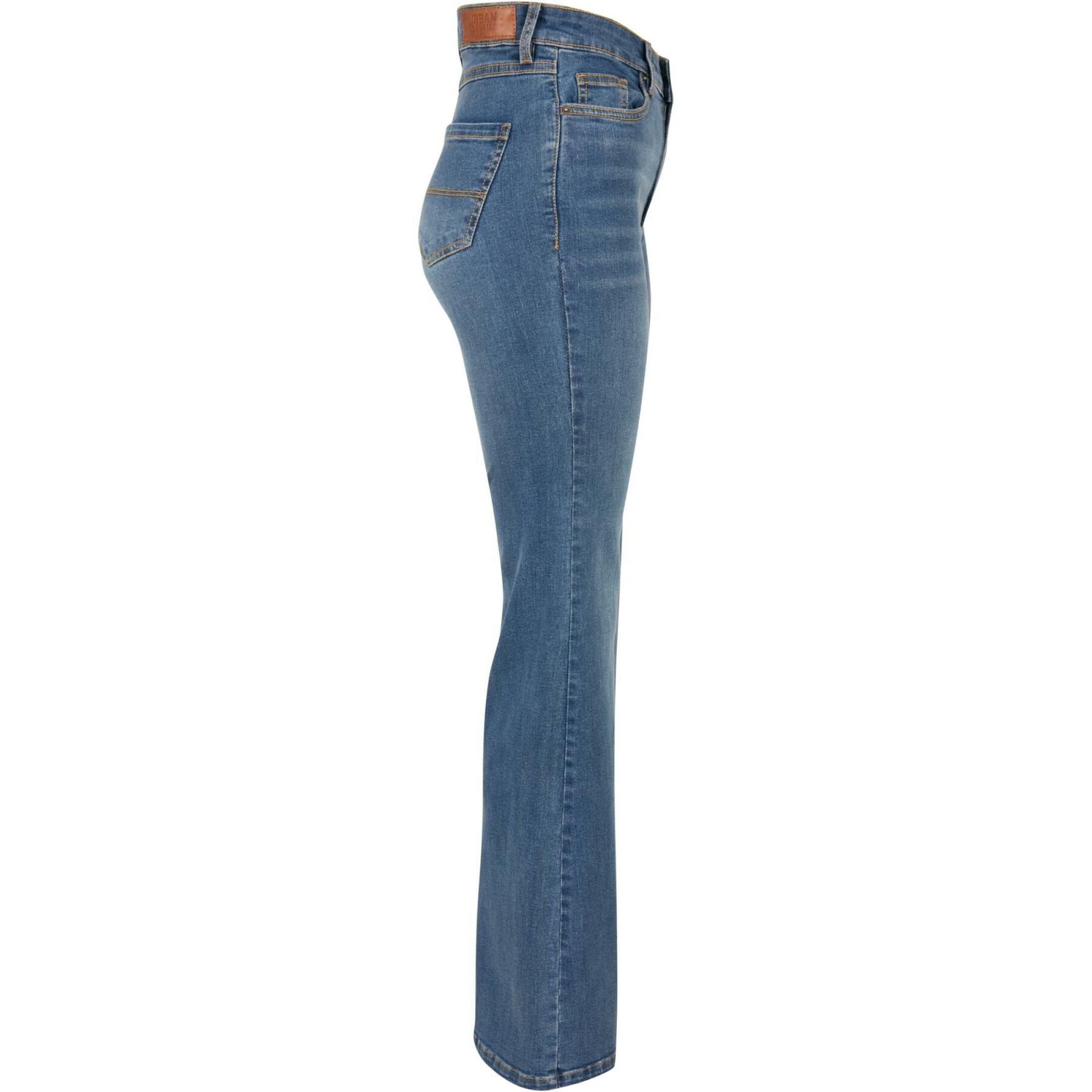 Jeans donna a vita alta in denim svasato Urban Classics