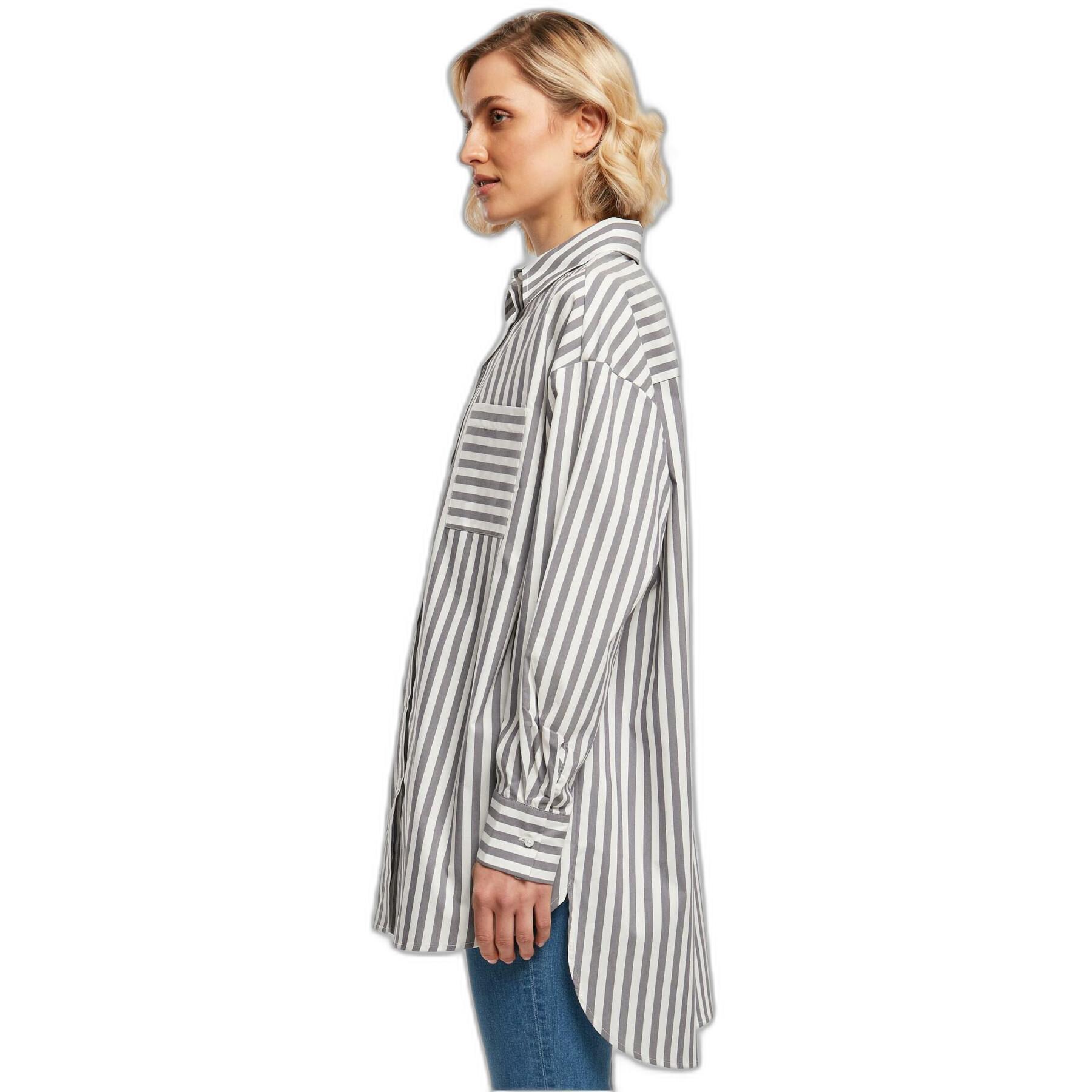 Camicia da donna Urban Classics Oversized Stripe