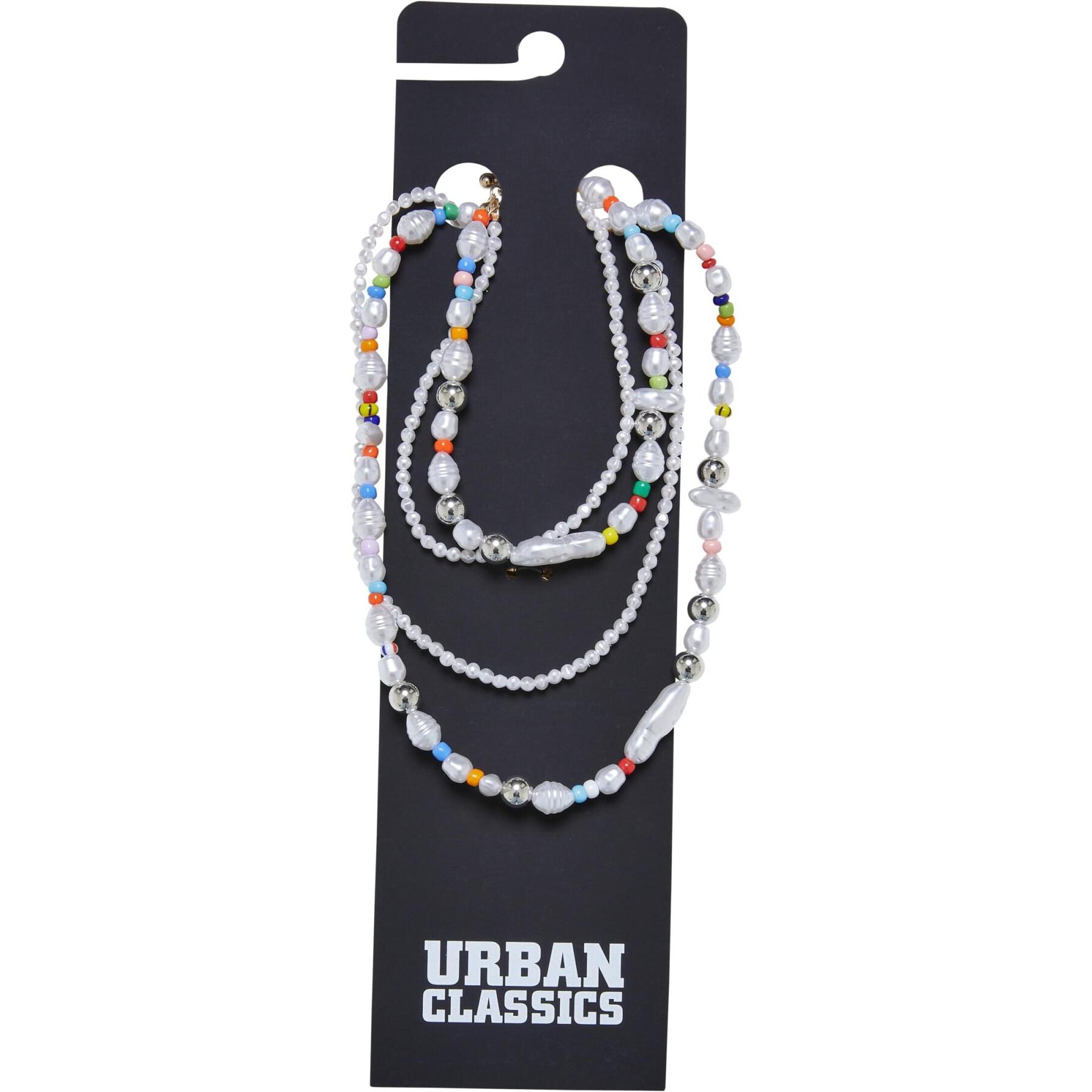 Collana e cavigliera con varie perline per donna Urban Classics