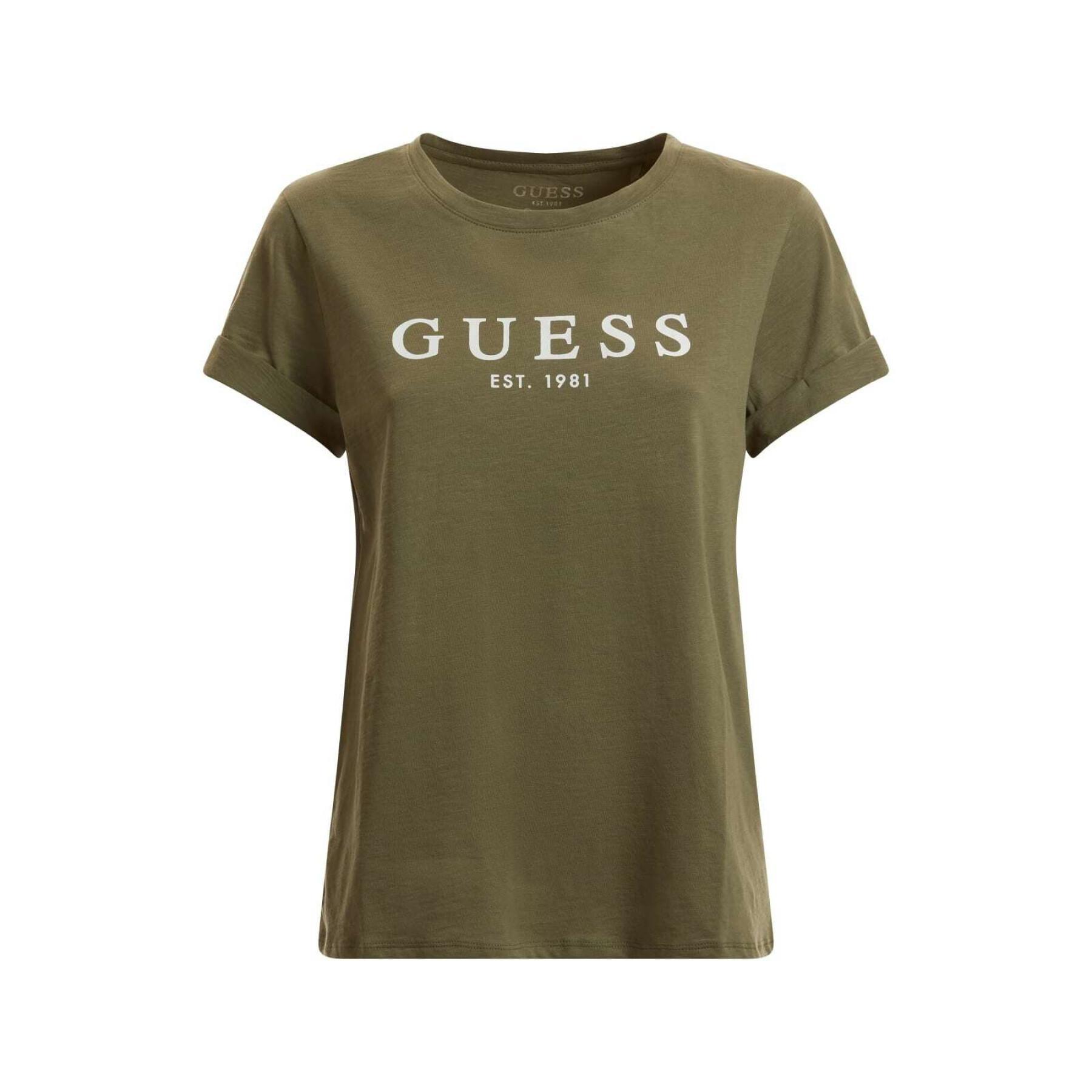 T-shirt a maniche corte da donna Guess 1981 Roll Cuff