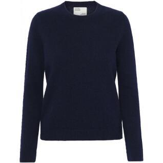 Maglione donna in lana con collo rotondo Colorful Standard Classic Merino navy blue