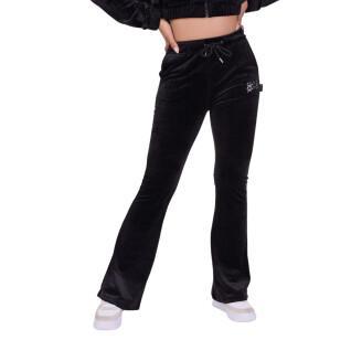 Pantaloni svasati in velluto con doppio logo da donna Project X Paris