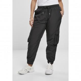 Pantaloni da donna Urban Classics high waist crinkle nylon cargo (grandes tailles)
