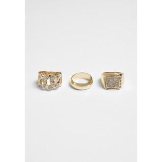 Set di 3 anelli Urban Classics diamond