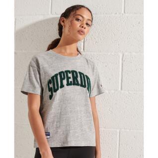 T-shirt da donna con taglio dritto Superdry Varsity Arch