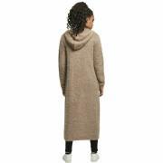 Cardigan lungo da donna Urban Classics hooded feather-grandes tailles