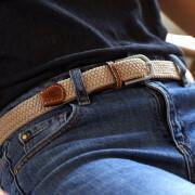 Cintura elastica intrecciata per donne Billybelt Beige Sable