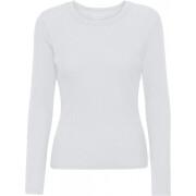 T-shirt maniche lunghe a coste da donna Colorful Standard Organic optical white