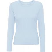 Maglietta a maniche lunghe a coste da donna Colorful Standard Organic polar blue