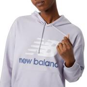 Felpa da donna con cappuccio New Balance Essentials Stacked Logo