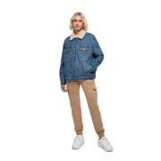 Giacca di jeans con collo in sherpa oversize Urban Classics GT